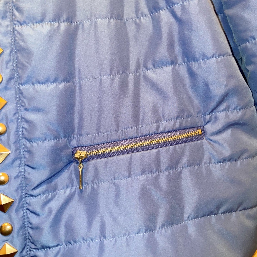 Ruby Rd. Blue Studded Puffer Jacket - Picture 5 of 13